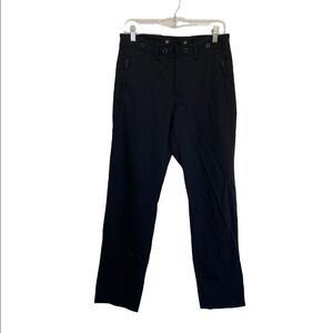 Emporio Armani Matt Line Wool Pants Black